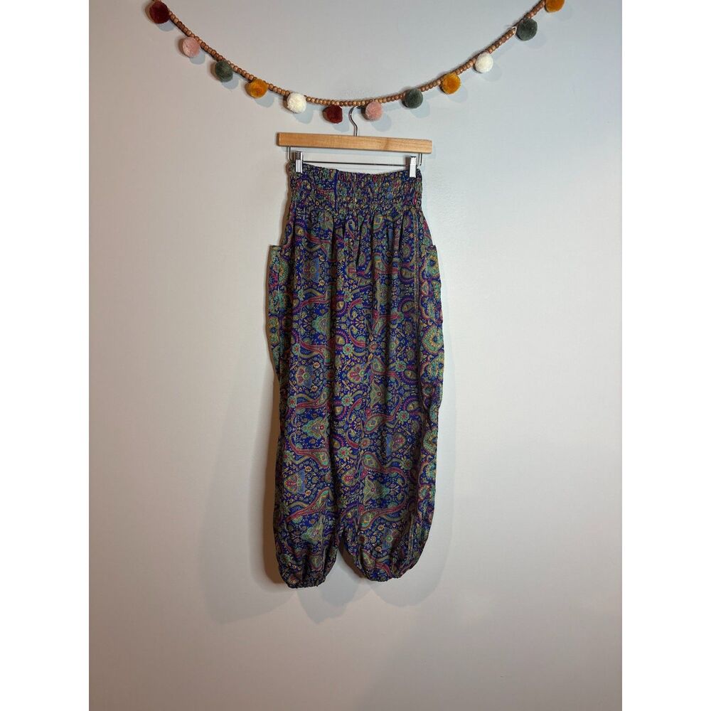 Earthbound Trading Co. colorful boho hippie smocked pants
